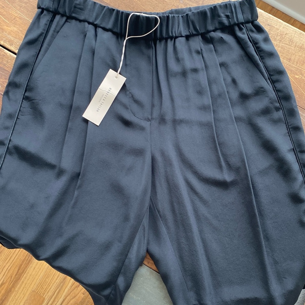 Brand new Rebecca Taylor silk black walking shorts.